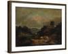 Landscape with Windmill and Rainbow (Partly after Gainsborough)-J. M. W. Turner-Framed Giclee Print