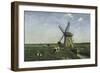 Landscape with Windmill near Schiedam. 1873-Jan Hendrik Weissenbruch-Framed Giclee Print