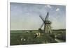 Landscape with Windmill near Schiedam. 1873-Jan Hendrik Weissenbruch-Framed Giclee Print