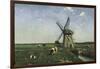 Landscape with Windmill near Schiedam. 1873-Jan Hendrik Weissenbruch-Framed Giclee Print