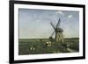 Landscape with Windmill near Schiedam. 1873-Jan Hendrik Weissenbruch-Framed Giclee Print