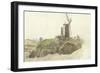 Landscape with Windmill-Thomas Creswick-Framed Giclee Print