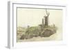 Landscape with Windmill-Thomas Creswick-Framed Giclee Print