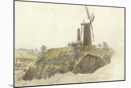 Landscape with Windmill-Thomas Creswick-Mounted Giclee Print