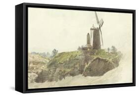 Landscape with Windmill-Thomas Creswick-Framed Stretched Canvas