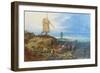 Landscape with Windmills, 1607, (Oil on Panel)-Jan the Elder Brueghel-Framed Giclee Print