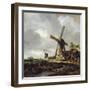 Landscape with Windmills, Near Haarlem, C.1650-52-Jacob Isaaksz or Isaacksz van Ruisdael-Framed Giclee Print