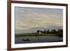 Landscape with windmills-Caspar David Friedrich-Framed Giclee Print