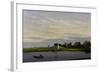 Landscape with windmills-Caspar David Friedrich-Framed Giclee Print