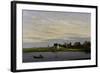 Landscape with windmills-Caspar David Friedrich-Framed Giclee Print