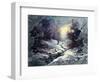 Landscape With Winter Wood Small River-balaikin2009-Framed Art Print