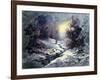 Landscape With Winter Wood Small River-balaikin2009-Framed Art Print