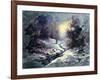 Landscape With Winter Wood Small River-balaikin2009-Framed Art Print