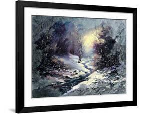Landscape With Winter Wood Small River-balaikin2009-Framed Art Print