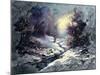 Landscape With Winter Wood Small River-balaikin2009-Mounted Art Print