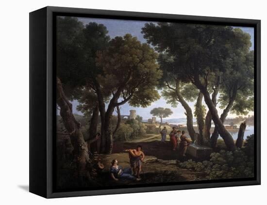 Landscape with Women at a Well-Andrea Locatelli-Framed Stretched Canvas
