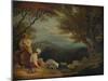'Landscape with Women, Sheep and Dog', c1811, (1938)-Richard Westall-Mounted Giclee Print