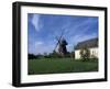 Landscape with Wooden Windmill and Two Houses in the Village of Kvarnbacken, Oland Island, Sweden-Richard Nebesky-Framed Photographic Print