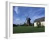 Landscape with Wooden Windmill and Two Houses in the Village of Kvarnbacken, Oland Island, Sweden-Richard Nebesky-Framed Photographic Print