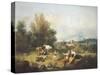Landscape with Young Shepherdesses-Francesco Zuccarelli-Stretched Canvas