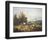 Landscape with Young Shepherdesses-Francesco Zuccarelli-Framed Giclee Print