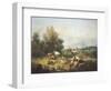 Landscape with Young Shepherdesses-Francesco Zuccarelli-Framed Giclee Print