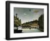 Landscape with Zeppelin, c.1908-Henri Rousseau-Framed Giclee Print