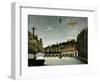 Landscape with Zeppelin, c.1908-Henri Rousseau-Framed Giclee Print