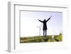 Landscape, Woman, Wind Turbines, Wind Power Station, Wind Park-Axel Schmies-Framed Photographic Print