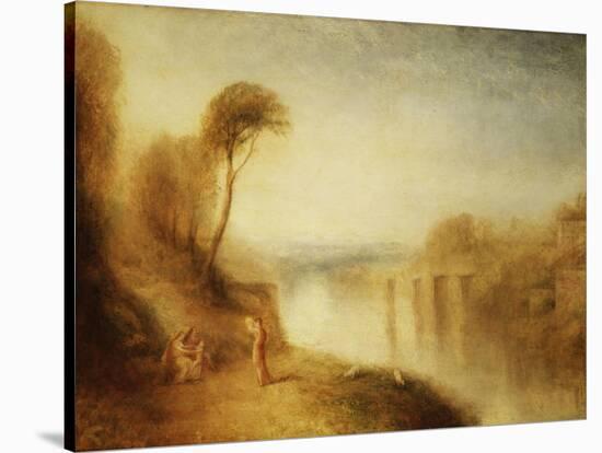 Landscape: Woman with Tamborine-J. M. W. Turner-Stretched Canvas