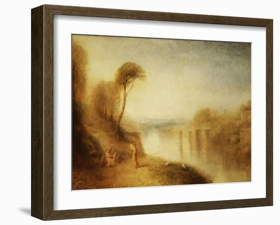 Landscape: Woman with Tamborine-J. M. W. Turner-Framed Giclee Print