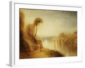 Landscape: Woman with Tamborine-J. M. W. Turner-Framed Giclee Print