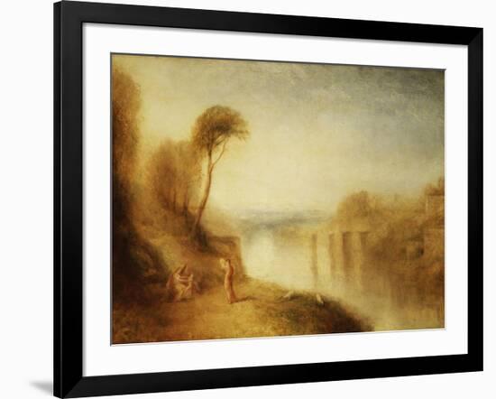 Landscape: Woman with Tamborine-J. M. W. Turner-Framed Giclee Print