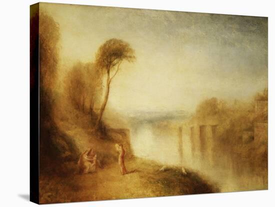 Landscape: Woman with Tamborine-J. M. W. Turner-Stretched Canvas