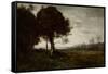 Landscape-Jean-Baptiste-Camille Corot-Framed Stretched Canvas