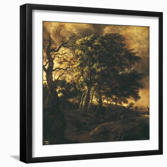 Landscape-Jacob van Ruisdael-Framed Art Print