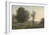 Landscape-Jean-Baptiste-Camille Corot-Framed Art Print