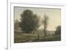Landscape-Jean-Baptiste-Camille Corot-Framed Premium Giclee Print