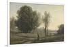 Landscape-Jean-Baptiste-Camille Corot-Framed Art Print