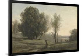 Landscape-Jean-Baptiste-Camille Corot-Framed Art Print