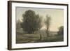 Landscape-Jean-Baptiste-Camille Corot-Framed Art Print