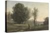 Landscape-Jean-Baptiste-Camille Corot-Stretched Canvas