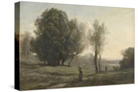 Landscape-Jean-Baptiste-Camille Corot-Stretched Canvas