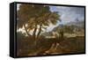 Landscape-Gaspard Poussin Dughet-Framed Stretched Canvas