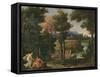 Landscape-Giovanni Francesco Grimaldi-Framed Stretched Canvas