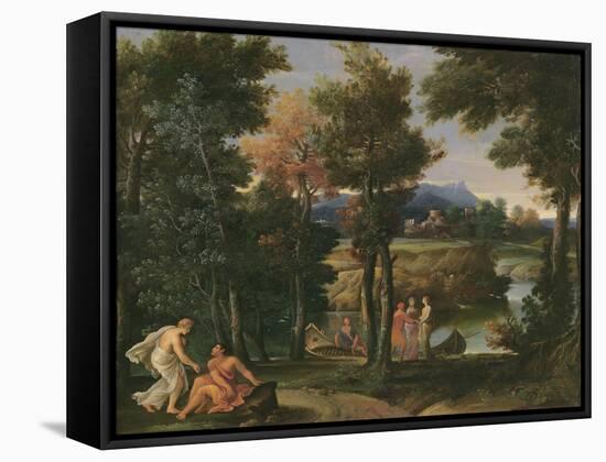 Landscape-Giovanni Francesco Grimaldi-Framed Stretched Canvas