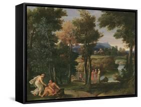 Landscape-Giovanni Francesco Grimaldi-Framed Stretched Canvas