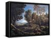 Landscape-Jan Frans van Bloemen-Framed Stretched Canvas