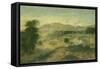 Landscape-Jean Francois I Millet-Framed Stretched Canvas