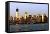 Landscapes - Sunset - Skylines - Mannattan - New York City - United States-Philippe Hugonnard-Framed Stretched Canvas